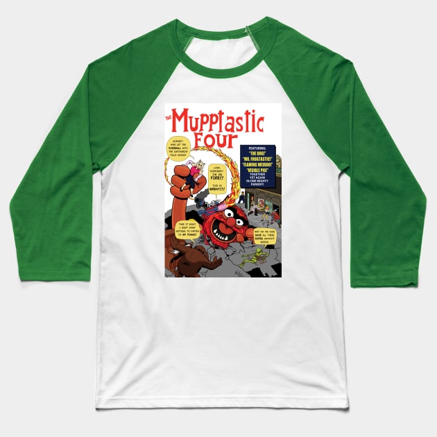 Mupptastic Four Baseball T-Shirt by ryankingart